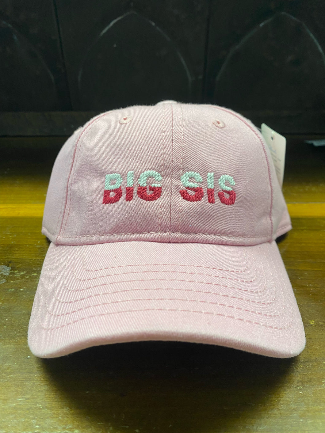 Big Sis on Light Pink Baseball Hat