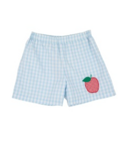 Shelton Shorts - Apple Applique Buckhead Blue Gingham/Worth Avenue White