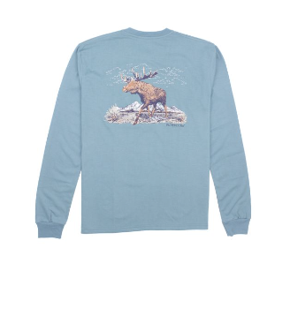 Boys Moose LS- Steel Blue