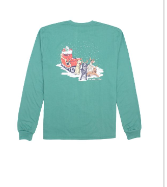Boys Sleigh Dogs LS -Teal