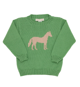 Isaacs Intarsia Sweater Grenada Green/Horse