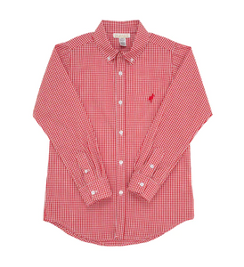 Dean`s List Dress Shirt Richmond Red Mini Gingham/Richmond Red