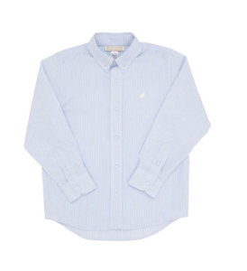 Deans List Dress Shirt-Oxford Blue Oxford Stripe/Worth Avenue White