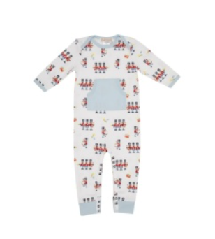 Rowdy Rugby Romper Oxford Street Soldier/Buckhead Blue