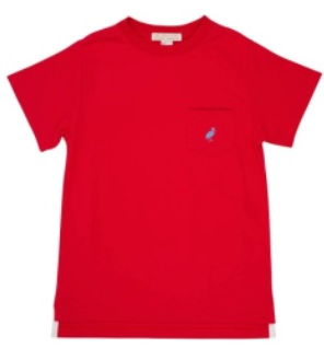 Carter Crewneck - Pocket and Stork Richmond Red/Park City Periwinkle