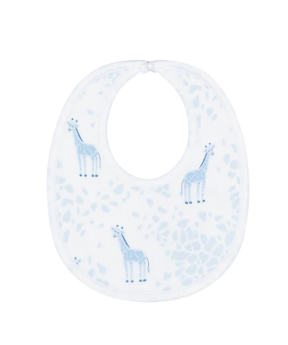 Blue Giraffe Print Bib