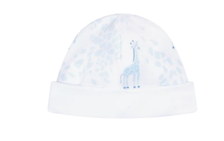 Blue Giraffe Print Hat