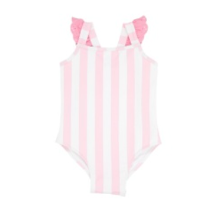 Long Bay Bathing Suit Caicos Cabana Stripe/Hamptons Hot Pink