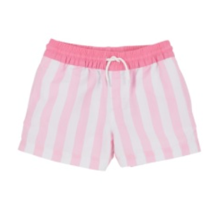 Turtle Bay Swim Trunks Caicos Cabana Stripe/Hamptons Hot Pink