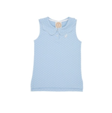 Paige`s Playful Polo Beale StBlue&WhiteMicroDot/WorthAveWhite