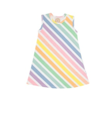 Sleeveless Polly Play Dress Rainbow Rollerskate Stripe