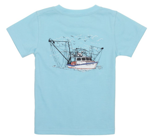 Boys Shrimp Boat SS Powder Blue