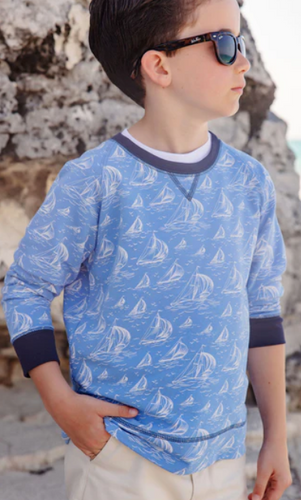 Cassidy Comfy Crewneck St Simon's Sailboat