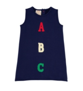 Annie Apron Dress ABC Applique