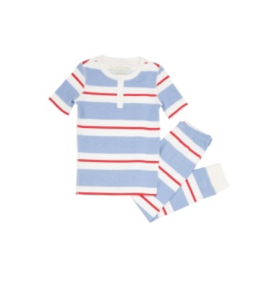 Suttons Short Sleeve Set Barrington Blue/Richmond Red/Palmetto Pearl