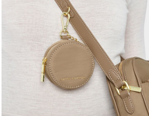 Nylon-Luxe Clip on Purse Taupe