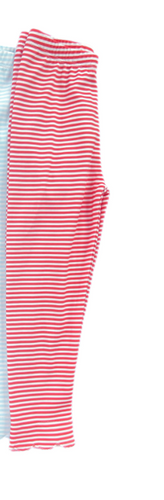 Scalloped Leggings Red Stripe