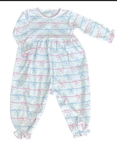 Isla Long Bubble Simply Sweet Bows (pink and blue bows knit)