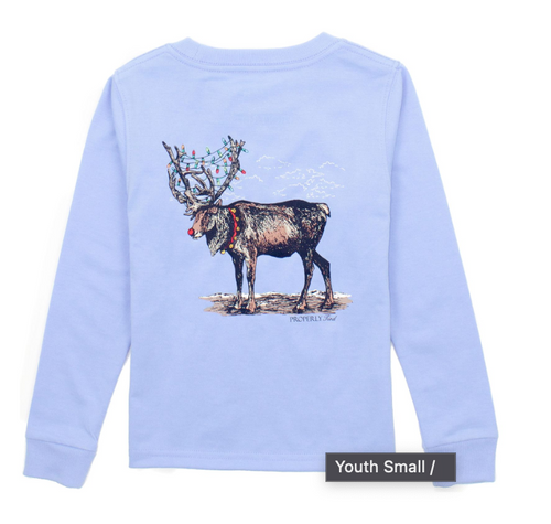 Boys Reindeer LS Light Blue