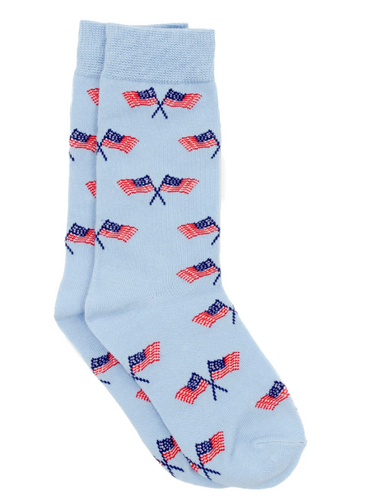 Boys Lucky Duck Socks Freedom Flag
