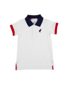 Prim & Proper Polo Worth Ave White, Nantucket Navy, Richmond Red