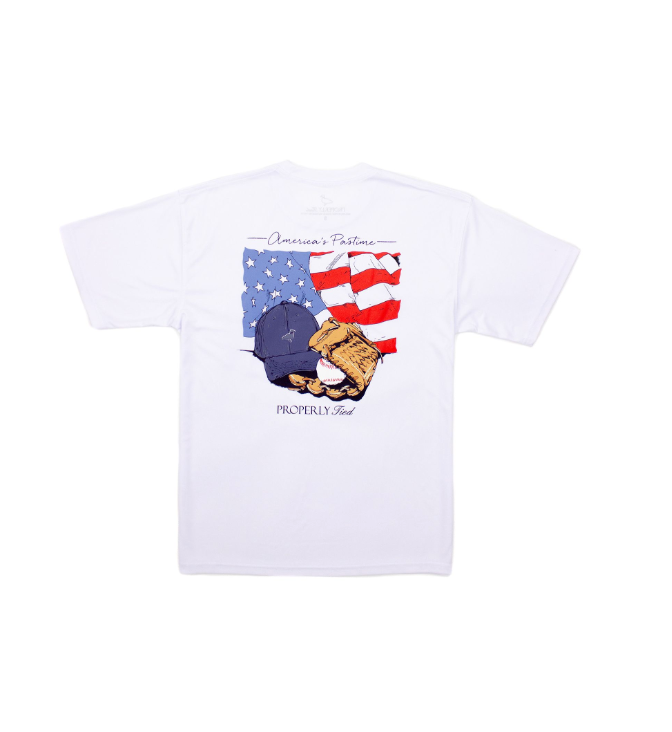 Boys Performance Tee SS America's Past time White
