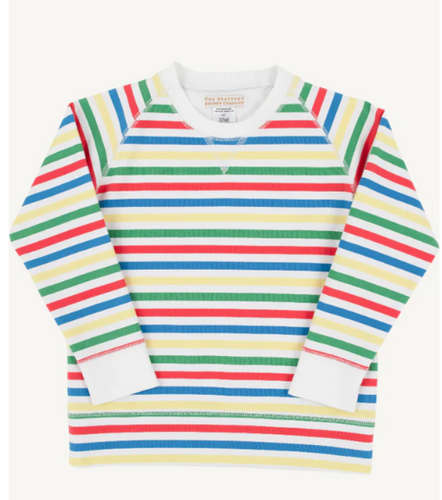 Cassidy Crewneck Portland Sealife Stripe with Worth Avenue White