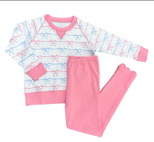 Load image into Gallery viewer, Sidney Sweatshirt (pink and blue bows knit)