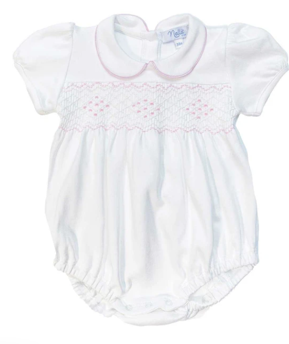 Soft Pink Smocked Bubble
