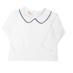 Peter Pan Collar Shirt (Long Sleeve Pima) Worth Avenue White