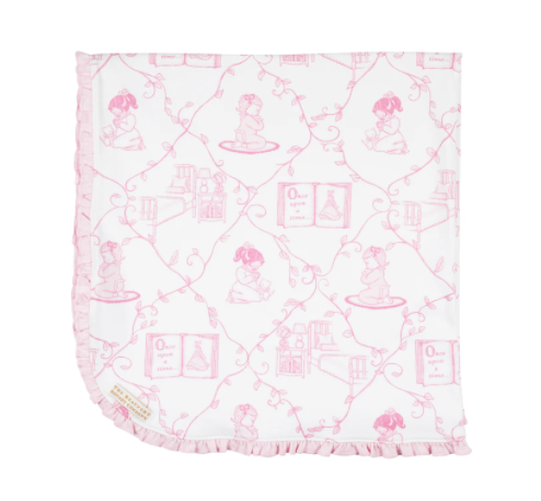 Chinoiserie Pink Baby Buggy Blanket