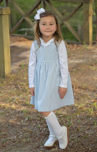 Savannah Scalloped Jumper Blue Cord