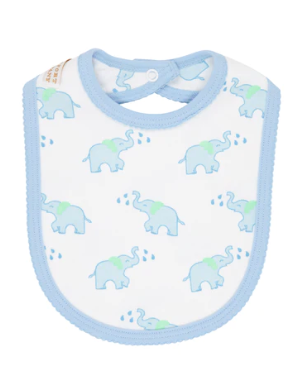 Burp Me Bib Ebullient Elephant/Worth Avenue White