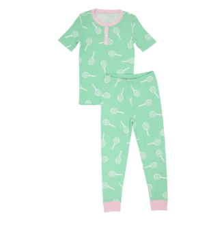 Sara Janes Short Sleeve Set Make A Racquet/Palm Beach Pink