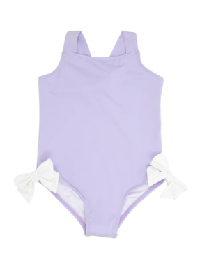 Laguna Beach Bathing Suit Lauderdale Lavender/Worth Avenue White