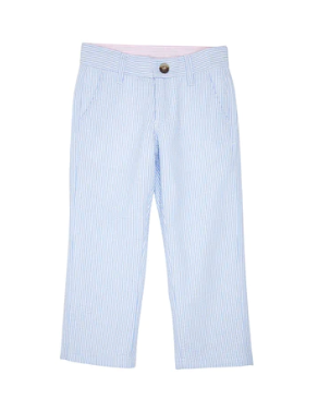 Prep School Pants Breakers Blue Seersucker