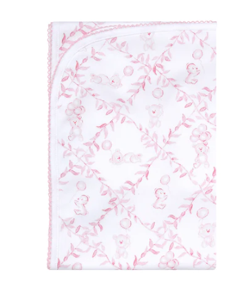 Pink Bears Trellace Blanket