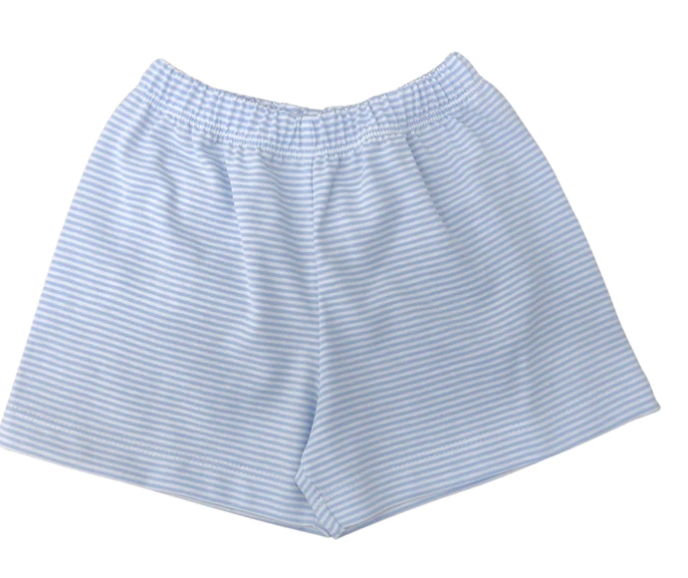 Conrad Shorts Pima Blue Stripe Shorts