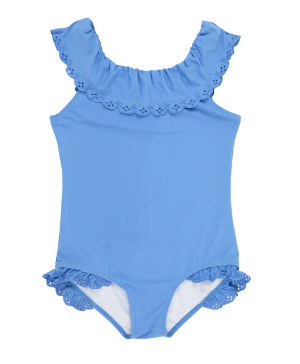 Sandy Lane Swimsuit - Ruffle Barbados Blue