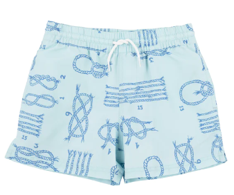 Tortola Swim Trunks Yachts of Knots (Blue)