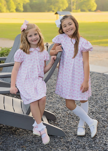 Penny Pleat Pumpkin Dress with Peter Pan collar